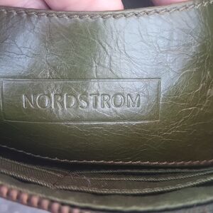 Nordstrom Olive Green Leather Card Wallet